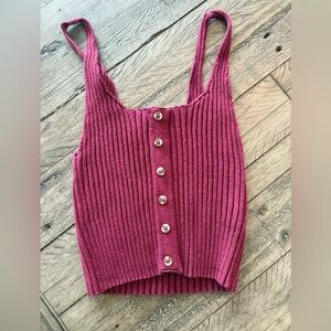 🛍️$5 SALE - Garage Ribbed and Cropped Mini Tank, size large.